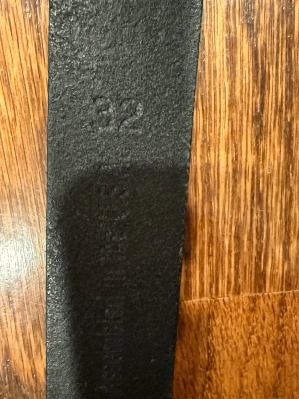 Timberland Men's Black Leather Belt with Silver Buckle. Size 32 - Picture 4 of 4